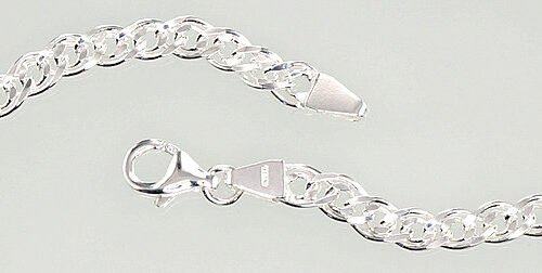 Alternative view of Silver chain Mona Liza 4,9 mm , diamond cut