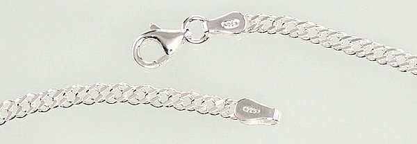 Silver chain Rombo 2,8 mm , diamond cut - Image 2