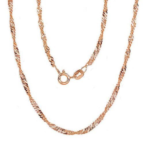 Silver chain Singapore 2,5 mm , diamond cut