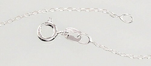 Alternative view of Silver chain Anchor 1 mm , diamond cut