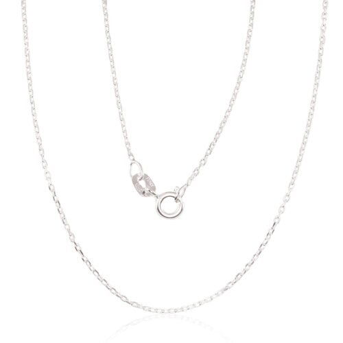 Silver chain Anchor 1 mm , diamond cut
