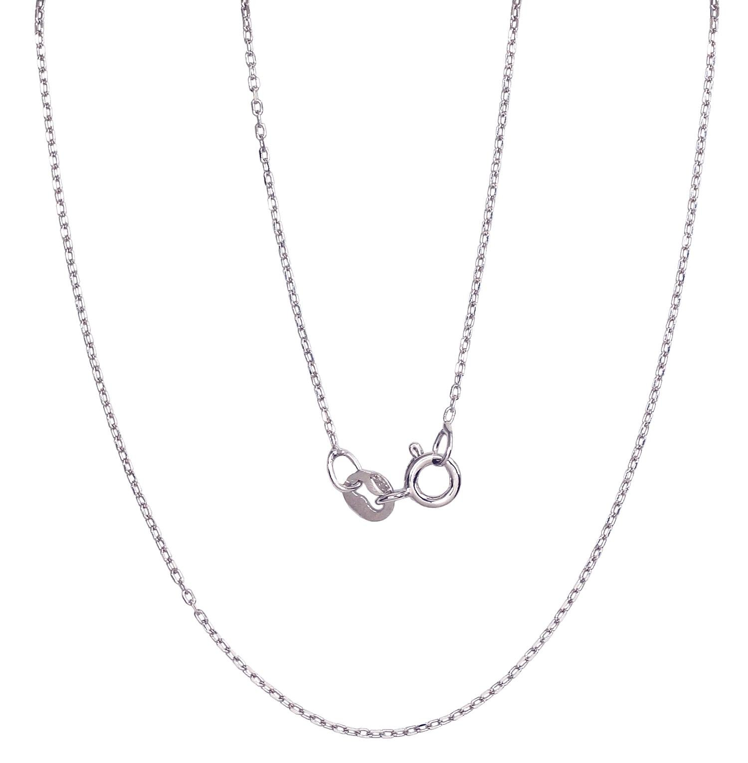 Silver chain Anchor 1 mm , diamond cut
