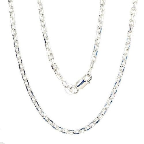 Silver chain Anchor 3 mm , diamond cut