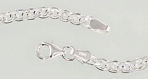Alternative view of Silver chain Mona Liza 3.1 mm , diamond cut