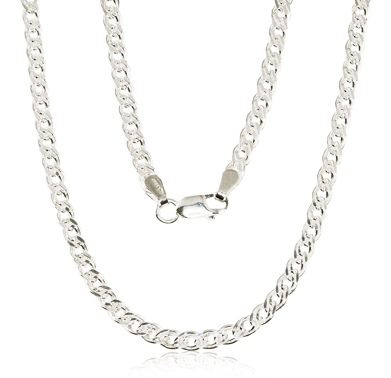 Silver chain Mona Liza 3.1 mm , diamond cut