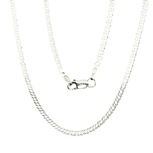 Silver chain Rombo 2 mm , diamond cut