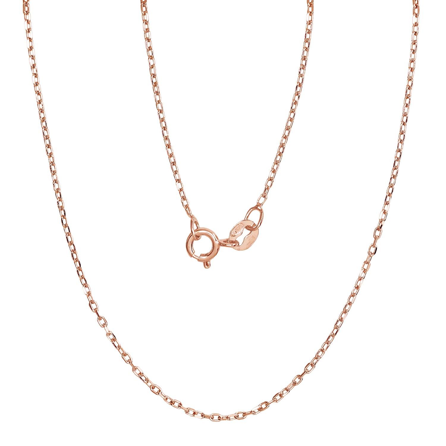 Silver chain Anchor 1 mm , diamond cut