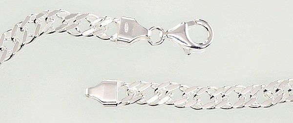 Silver chain Rombo 5.5 mm , diamond cut - Image 2