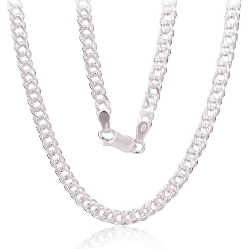 Silver chain Rombo 5.5 mm , diamond cut