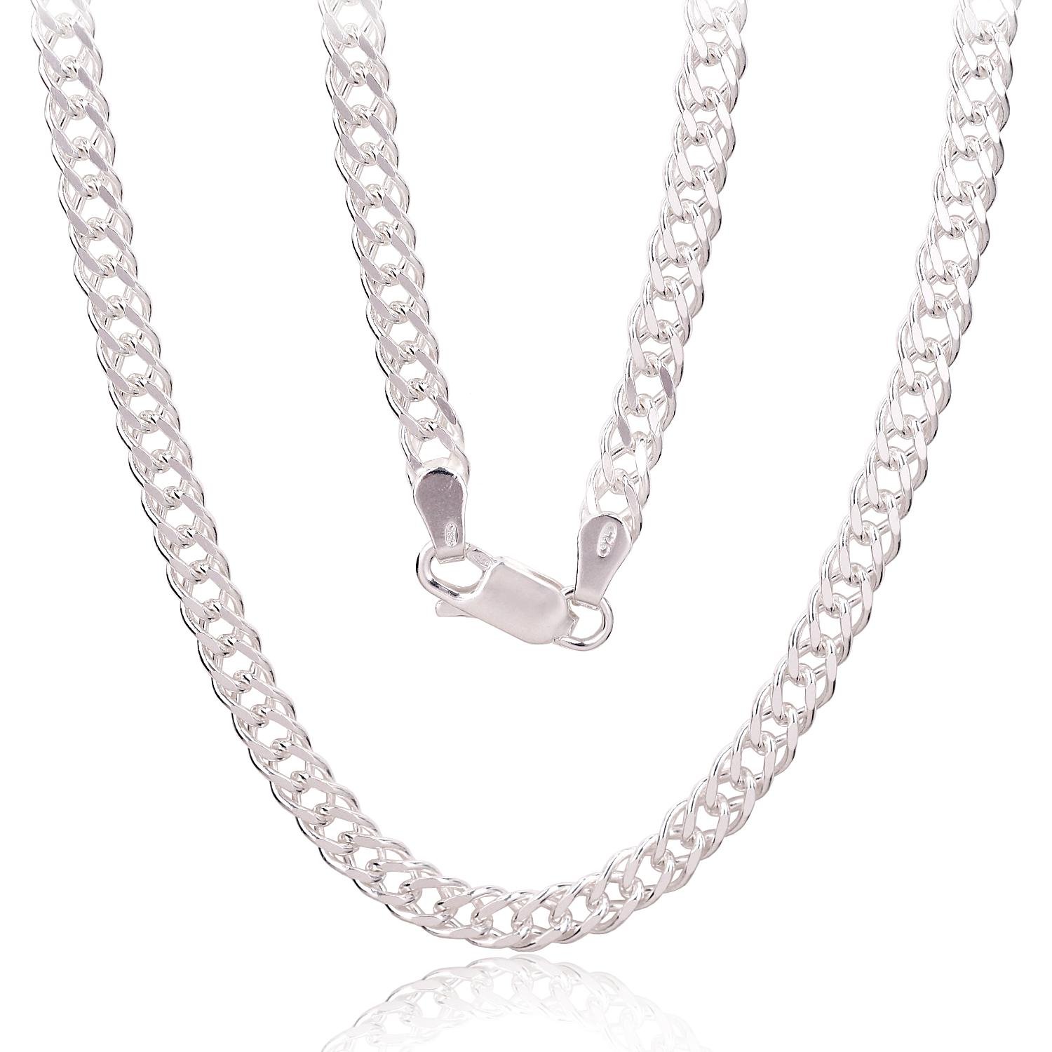 Silver chain Rombo 5.5 mm , diamond cut