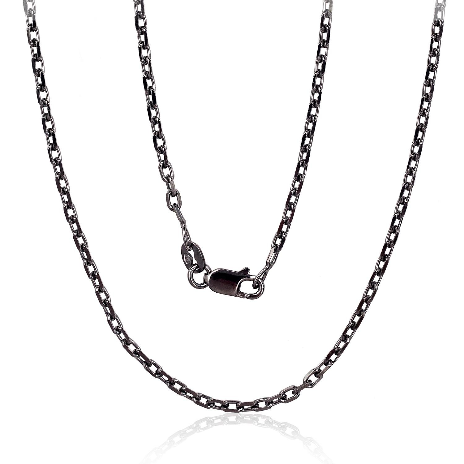 Silver chain Anchor 2.1 mm , diamond cut