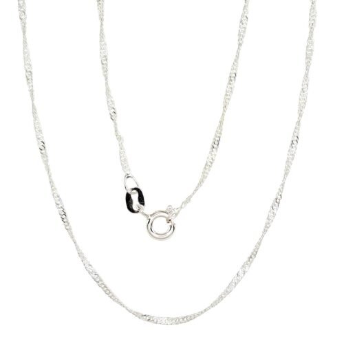 Silver chain Singapore 1,5 mm , diamond cut