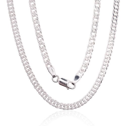 Silver chain Rombo 4 mm , diamond cut