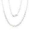 Silver chain Flat Curb 3.8 mm , diamond cut
