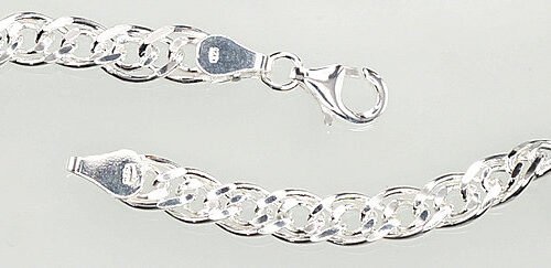 Alternative view of Silver chain Mona Liza 6 mm , diamond cut