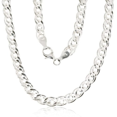 Silver chain Mona Liza 6 mm , diamond cut