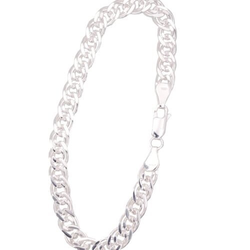 Silver chain Mona Liza 6 mm , diamond cut