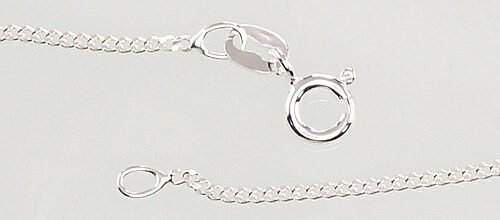 Alternative view of Silver chain Curb 1.5 mm , diamond cut