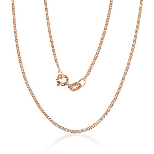 Silver chain Curb 1.5 mm , diamond cut