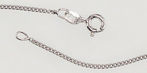 Alternative view of Silver chain Curb 1.5 mm , diamond cut