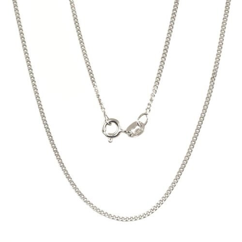 Silver chain Curb 1.5 mm , diamond cut