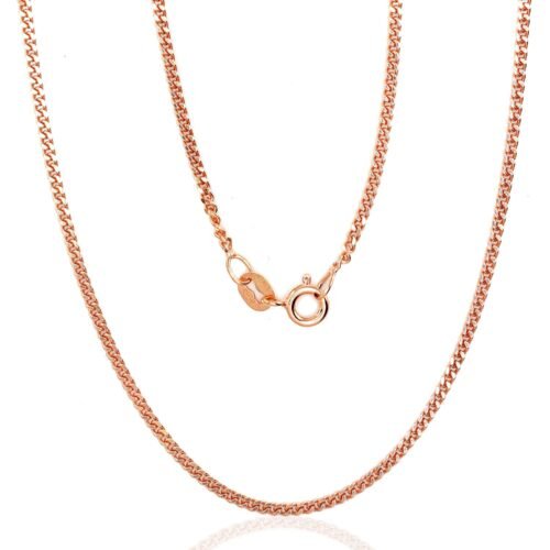 Silver chain Curb 2 mm , diamond cut