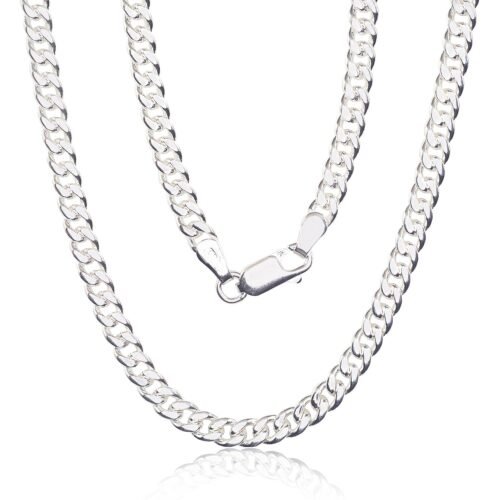 Silver chain Curb 4 mm