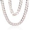 Silver chain Curb 6 mm , diamond cut