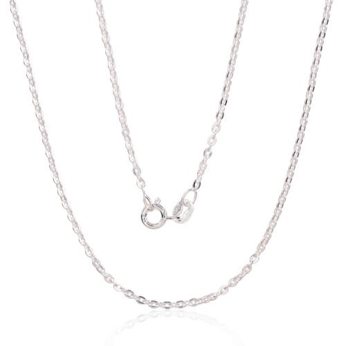 Silver chain Anchor round 2 mm , diamond cut