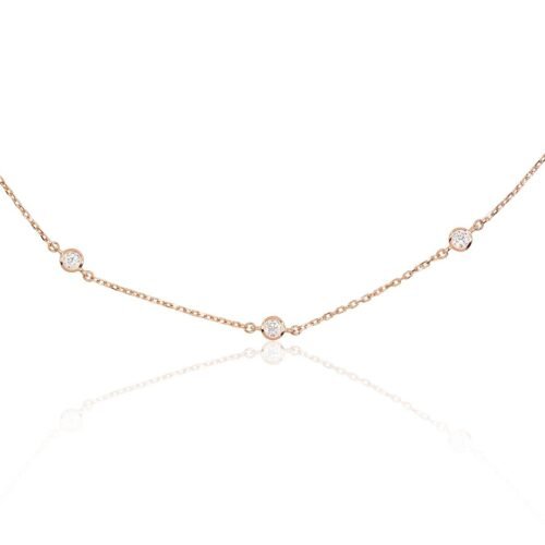Silver necklace with Zirkons
