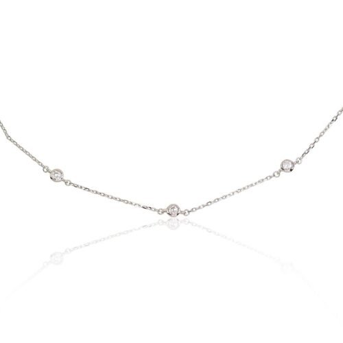 Silver necklace with Zirkons