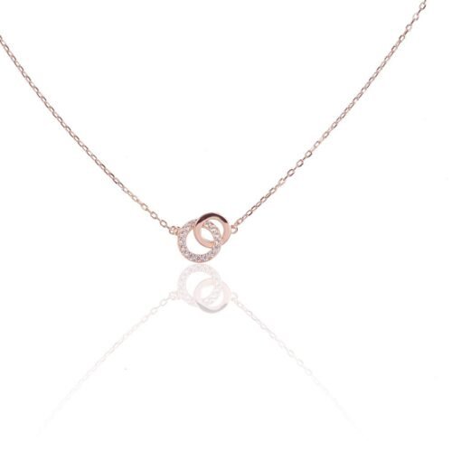 Alternative view of Silver necklace with Zirkons