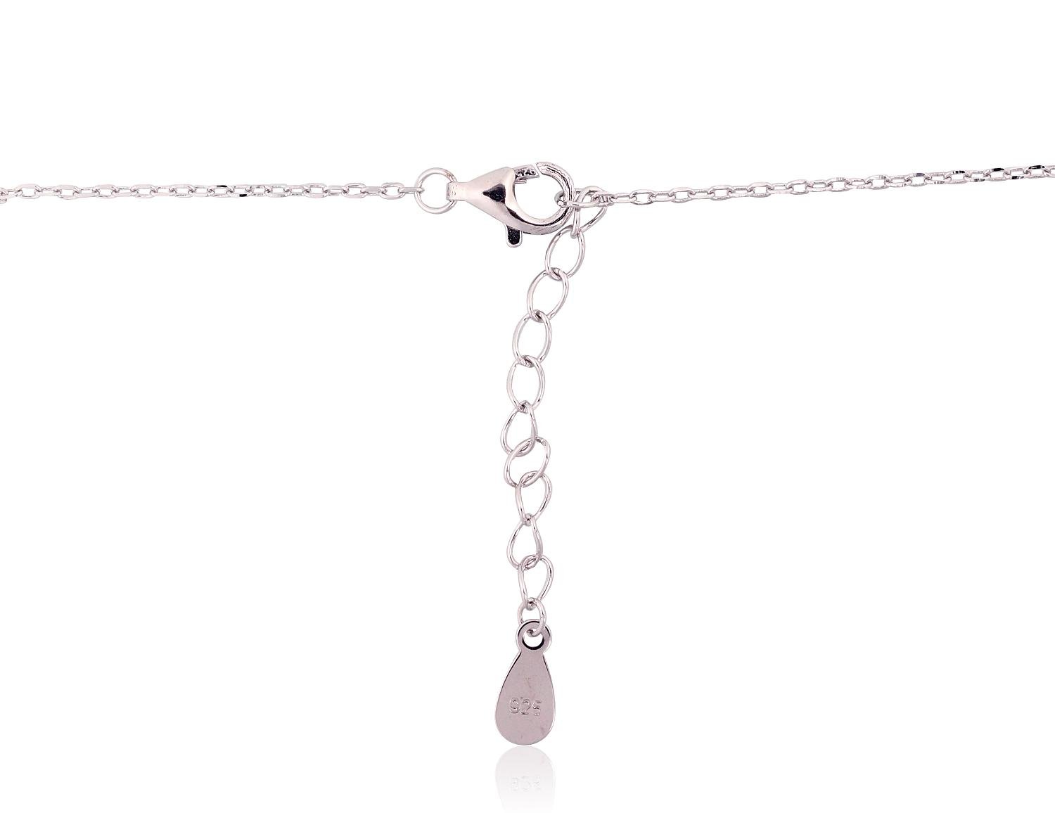 Silver necklace with Zirkons - Image 2