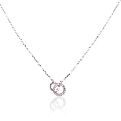 Silver necklace with Zirkons