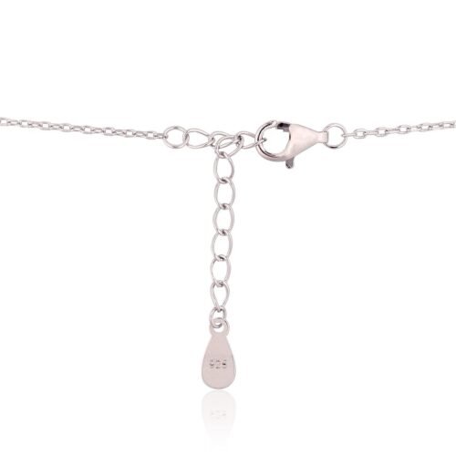 Alternative view of Silver necklace with Zirkons
