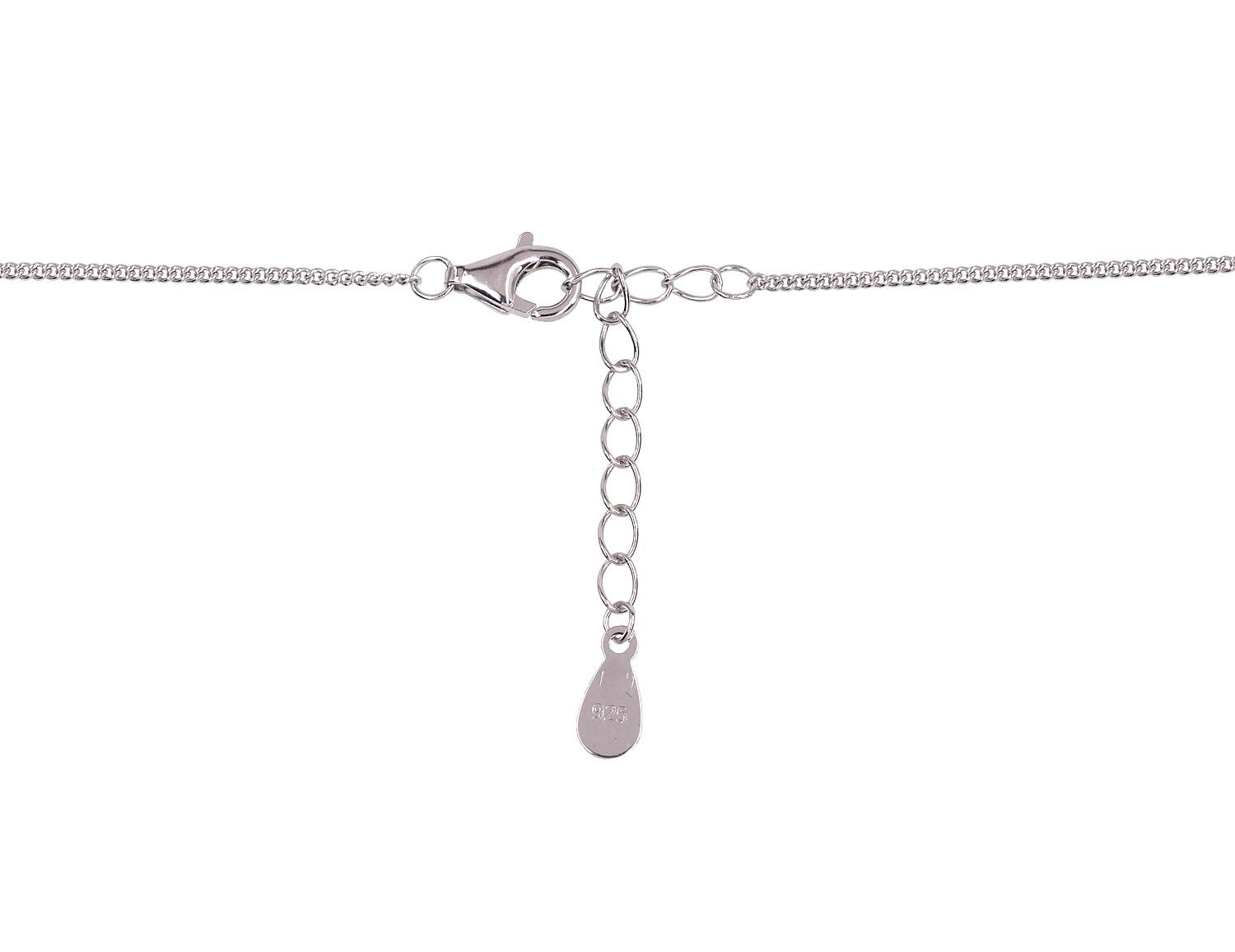 Silver necklace with Zirkons - Image 2