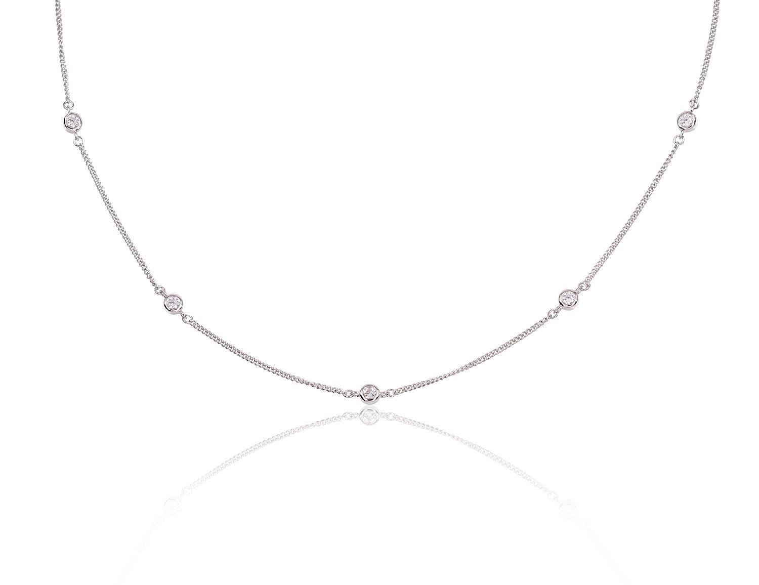 Silver necklace with Zirkons
