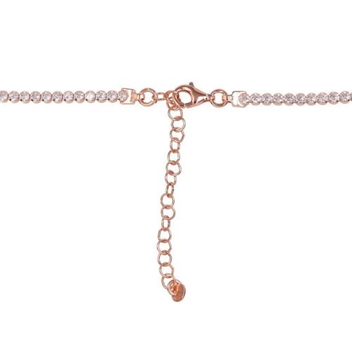 Alternative view of Silver necklace with Zirkons