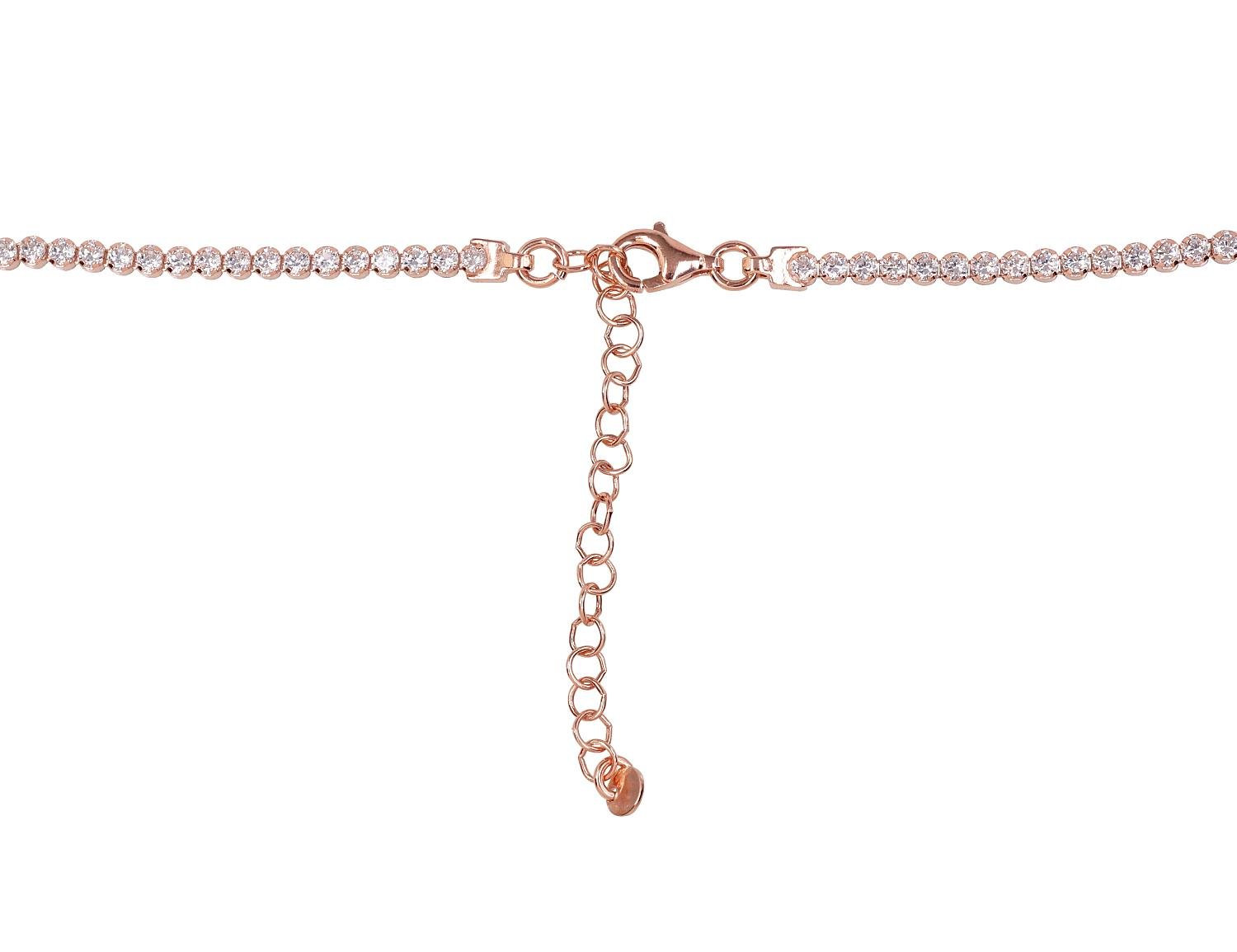 Silver necklace with Zirkons - Image 2