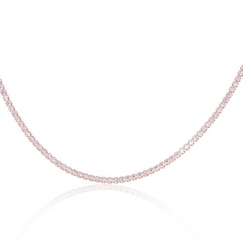 Silver necklace with Zirkons