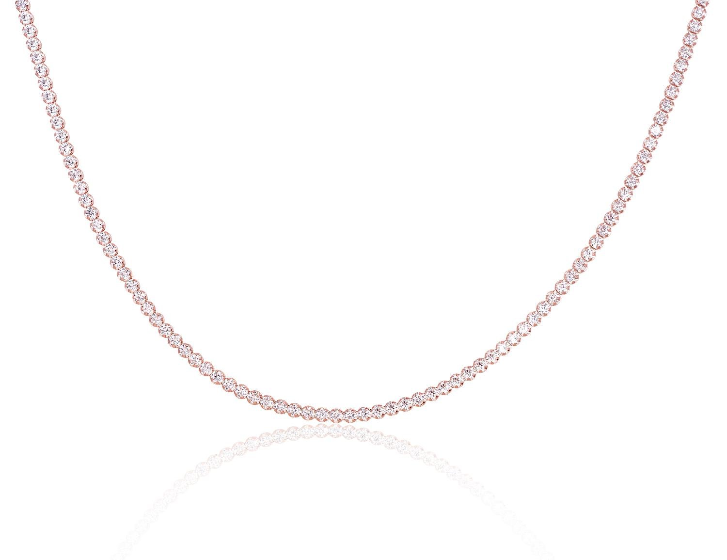 Silver necklace with Zirkons