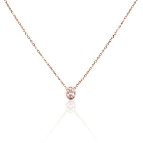 Silver necklace with Zirkons
