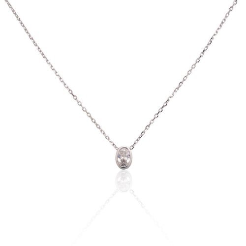 Silver necklace with Zirkons