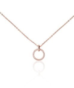 Silver necklace with Zirkons