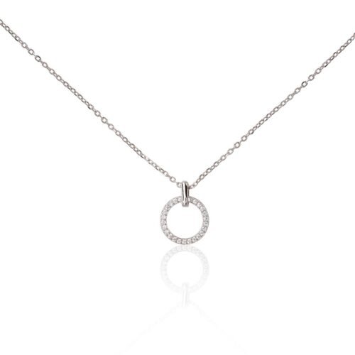 Silver necklace with Zirkons