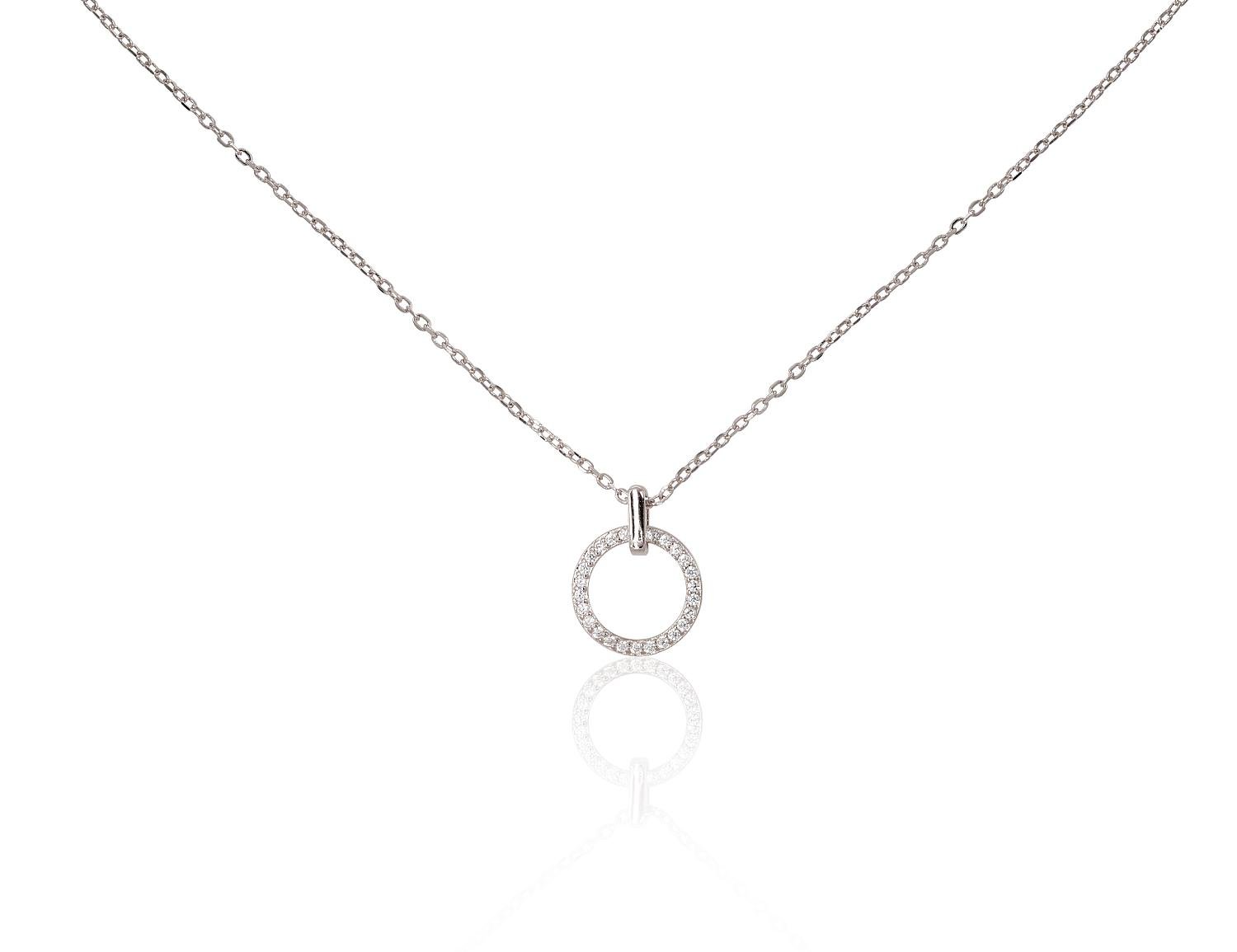 Silver necklace with Zirkons