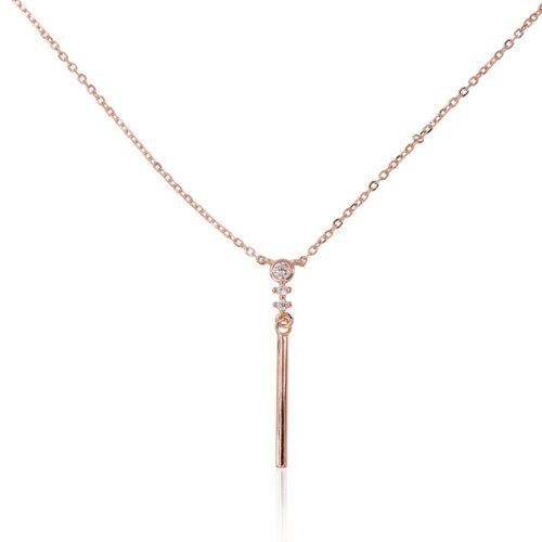 Silver necklace with Zirkons