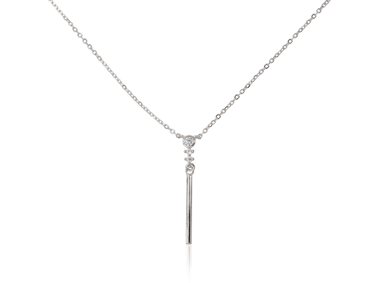 Silver necklace with Zirkons