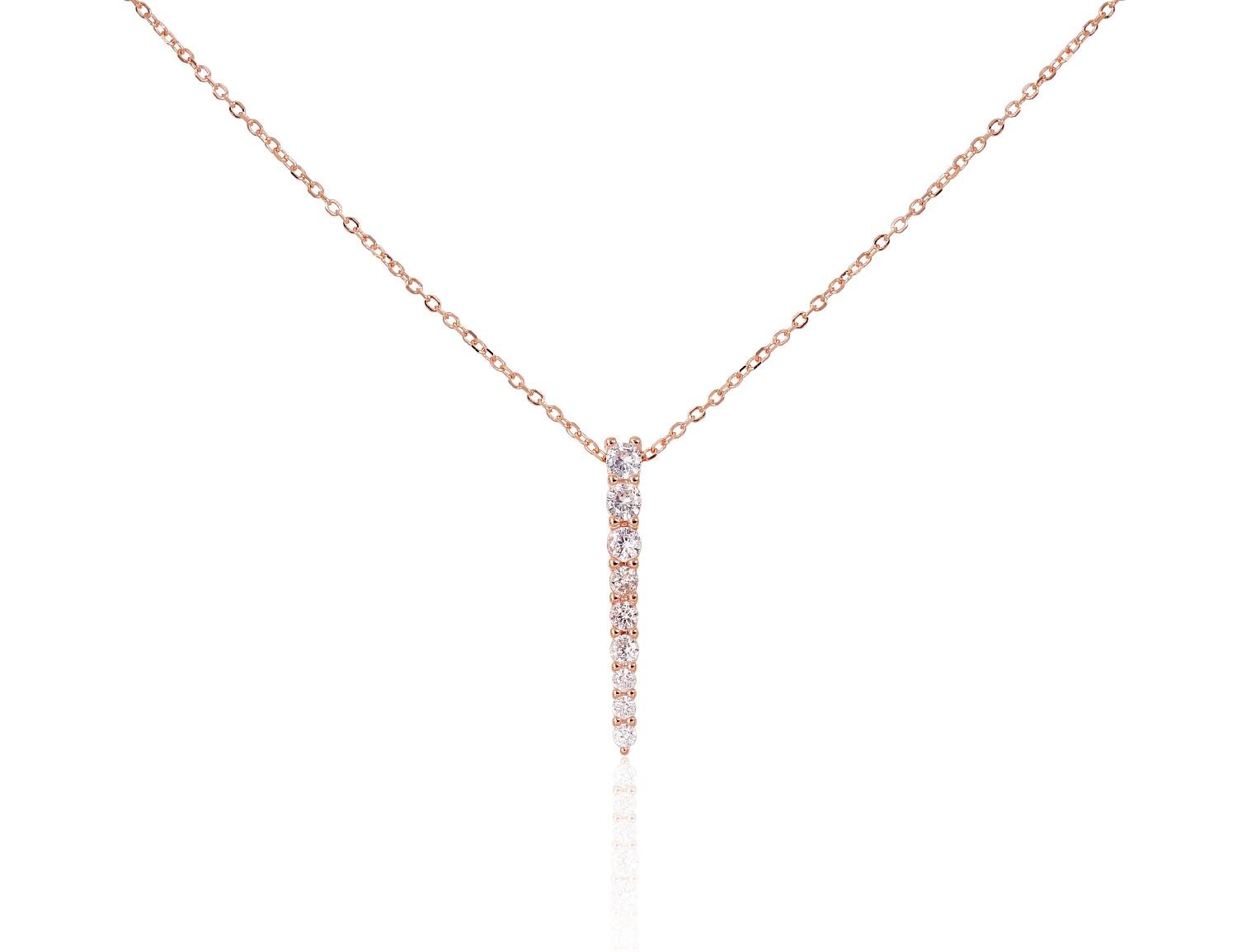 Silver necklace with Zirkons