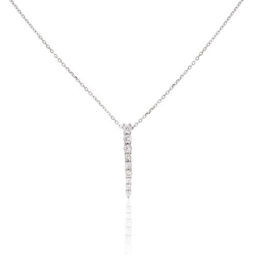 Silver necklace with Zirkons